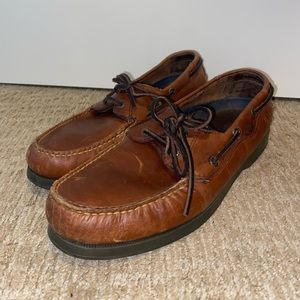 Dockers Castaway Brown leather boat shoes